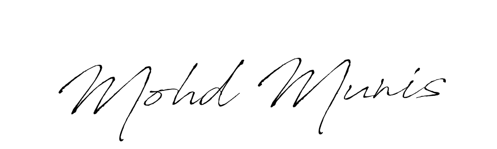 Create a beautiful signature design for name Mohd Munis. With this signature (Antro_Vectra) fonts, you can make a handwritten signature for free. Mohd Munis signature style 6 images and pictures png