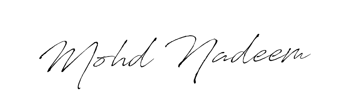 How to make Mohd Nadeem name signature. Use Antro_Vectra style for creating short signs online. This is the latest handwritten sign. Mohd Nadeem signature style 6 images and pictures png