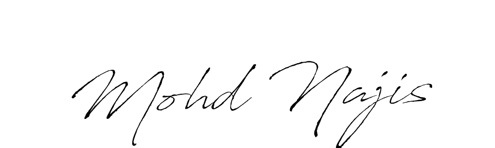 Use a signature maker to create a handwritten signature online. With this signature software, you can design (Antro_Vectra) your own signature for name Mohd Najis. Mohd Najis signature style 6 images and pictures png