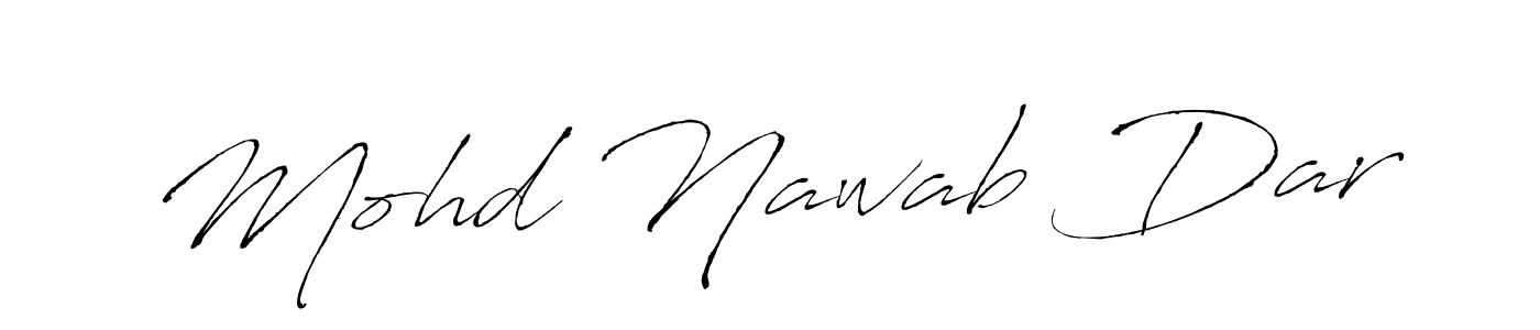 Create a beautiful signature design for name Mohd Nawab Dar. With this signature (Antro_Vectra) fonts, you can make a handwritten signature for free. Mohd Nawab Dar signature style 6 images and pictures png
