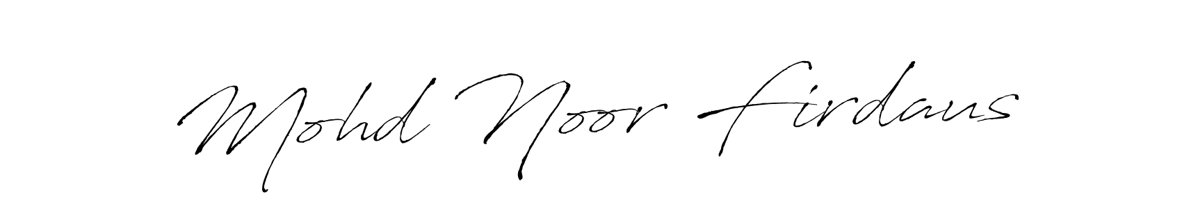 Similarly Antro_Vectra is the best handwritten signature design. Signature creator online .You can use it as an online autograph creator for name Mohd Noor Firdaus. Mohd Noor Firdaus signature style 6 images and pictures png