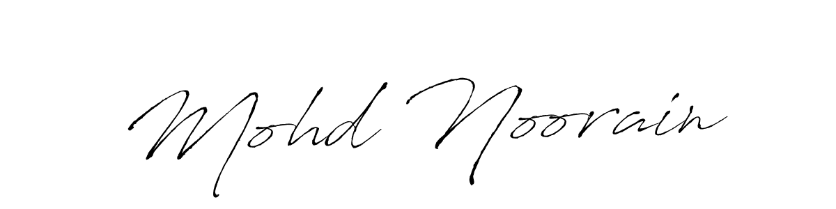 How to make Mohd Noorain signature? Antro_Vectra is a professional autograph style. Create handwritten signature for Mohd Noorain name. Mohd Noorain signature style 6 images and pictures png