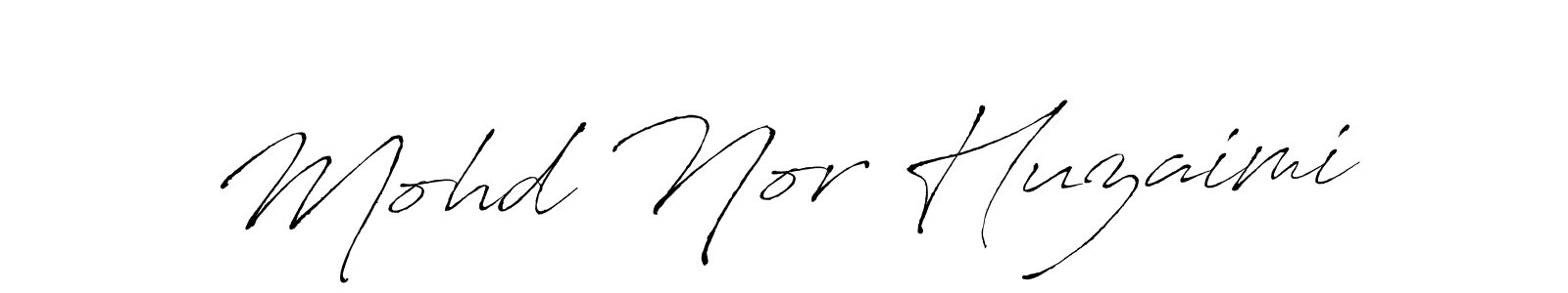 Mohd Nor Huzaimi stylish signature style. Best Handwritten Sign (Antro_Vectra) for my name. Handwritten Signature Collection Ideas for my name Mohd Nor Huzaimi. Mohd Nor Huzaimi signature style 6 images and pictures png