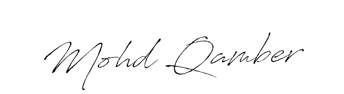 Use a signature maker to create a handwritten signature online. With this signature software, you can design (Antro_Vectra) your own signature for name Mohd Qamber. Mohd Qamber signature style 6 images and pictures png