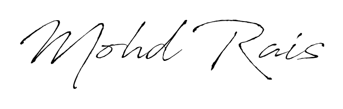 Discover the perfect balance of readability and style for Mohd Rais with Antro_Vectra font. Create your dream signature today. Mohd Rais signature style 6 images and pictures png
