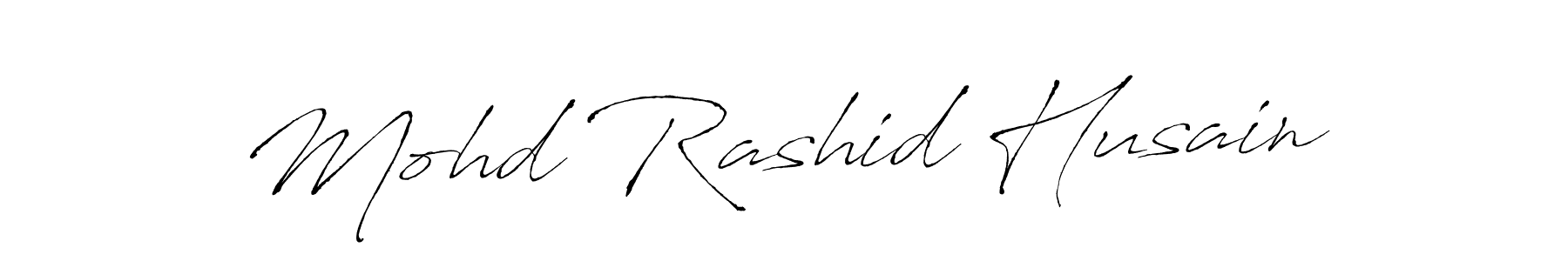 How to make Mohd Rashid Husain name signature. Use Antro_Vectra style for creating short signs online. This is the latest handwritten sign. Mohd Rashid Husain signature style 6 images and pictures png