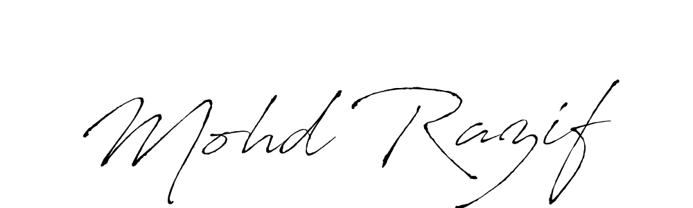 Make a beautiful signature design for name Mohd Razif. With this signature (Antro_Vectra) style, you can create a handwritten signature for free. Mohd Razif signature style 6 images and pictures png