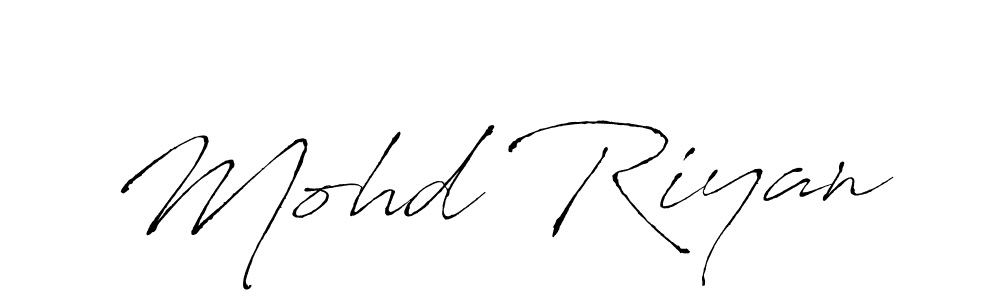 Use a signature maker to create a handwritten signature online. With this signature software, you can design (Antro_Vectra) your own signature for name Mohd Riyan. Mohd Riyan signature style 6 images and pictures png