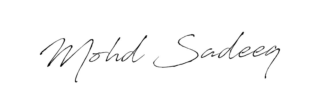 How to make Mohd Sadeeq signature? Antro_Vectra is a professional autograph style. Create handwritten signature for Mohd Sadeeq name. Mohd Sadeeq signature style 6 images and pictures png