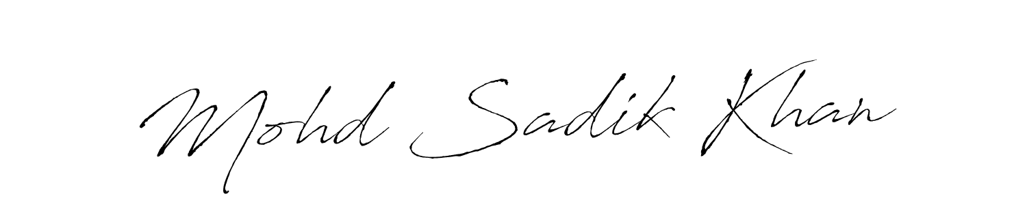 Also we have Mohd Sadik Khan name is the best signature style. Create professional handwritten signature collection using Antro_Vectra autograph style. Mohd Sadik Khan signature style 6 images and pictures png