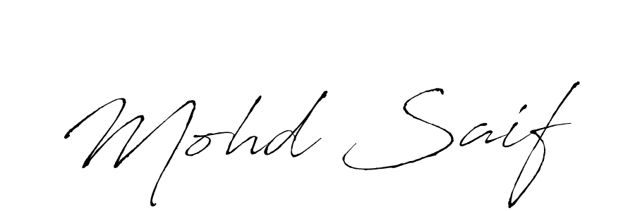 Make a beautiful signature design for name Mohd Saif. With this signature (Antro_Vectra) style, you can create a handwritten signature for free. Mohd Saif signature style 6 images and pictures png