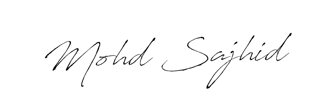 How to make Mohd Sajhid name signature. Use Antro_Vectra style for creating short signs online. This is the latest handwritten sign. Mohd Sajhid signature style 6 images and pictures png