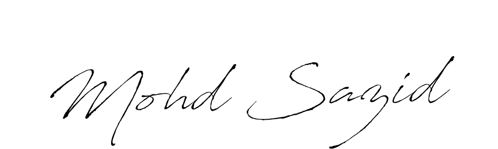 Use a signature maker to create a handwritten signature online. With this signature software, you can design (Antro_Vectra) your own signature for name Mohd Sazid. Mohd Sazid signature style 6 images and pictures png