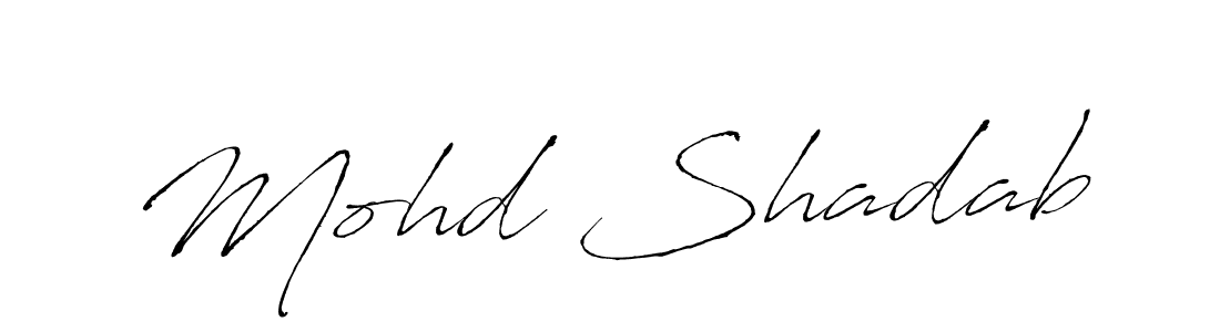 How to make Mohd Shadab name signature. Use Antro_Vectra style for creating short signs online. This is the latest handwritten sign. Mohd Shadab signature style 6 images and pictures png