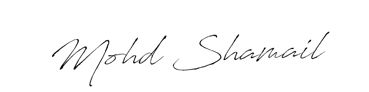 Also You can easily find your signature by using the search form. We will create Mohd Shamail name handwritten signature images for you free of cost using Antro_Vectra sign style. Mohd Shamail signature style 6 images and pictures png