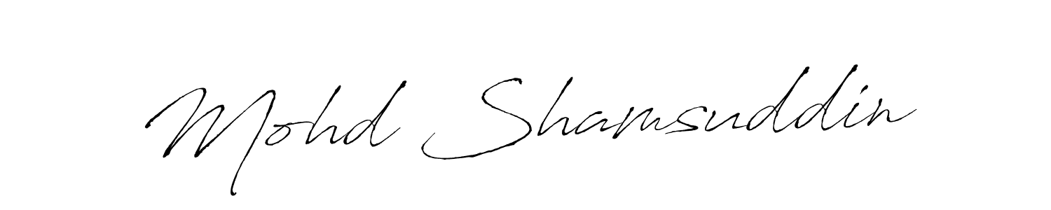 The best way (Antro_Vectra) to make a short signature is to pick only two or three words in your name. The name Mohd Shamsuddin include a total of six letters. For converting this name. Mohd Shamsuddin signature style 6 images and pictures png