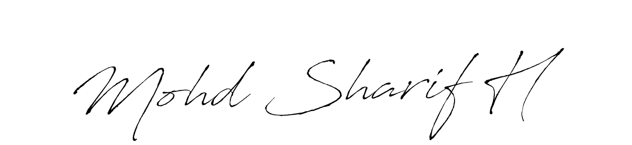 This is the best signature style for the Mohd Sharif H name. Also you like these signature font (Antro_Vectra). Mix name signature. Mohd Sharif H signature style 6 images and pictures png