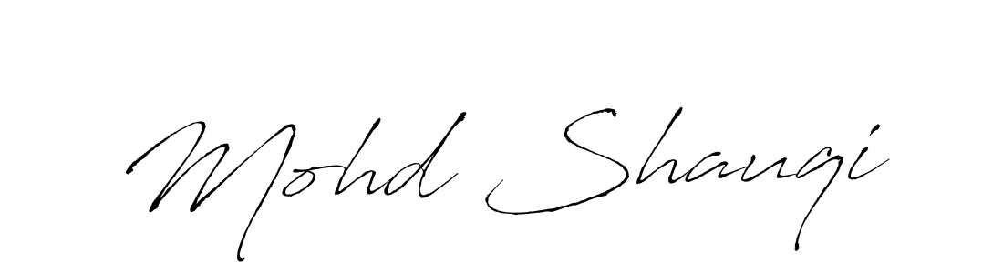 Make a beautiful signature design for name Mohd Shauqi. With this signature (Antro_Vectra) style, you can create a handwritten signature for free. Mohd Shauqi signature style 6 images and pictures png