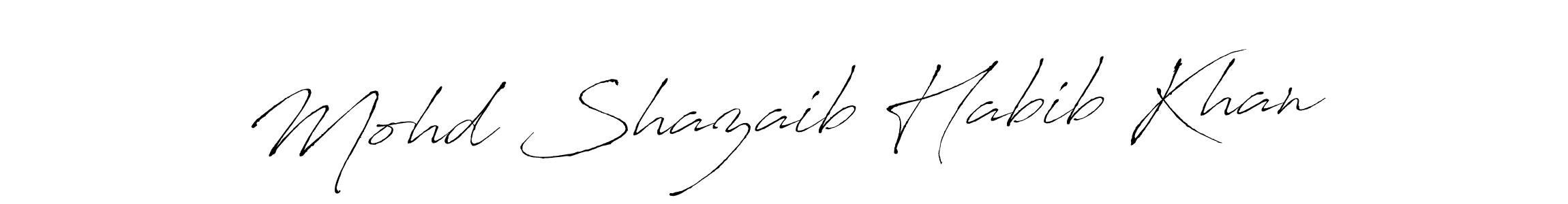 if you are searching for the best signature style for your name Mohd Shazaib Habib Khan. so please give up your signature search. here we have designed multiple signature styles  using Antro_Vectra. Mohd Shazaib Habib Khan signature style 6 images and pictures png