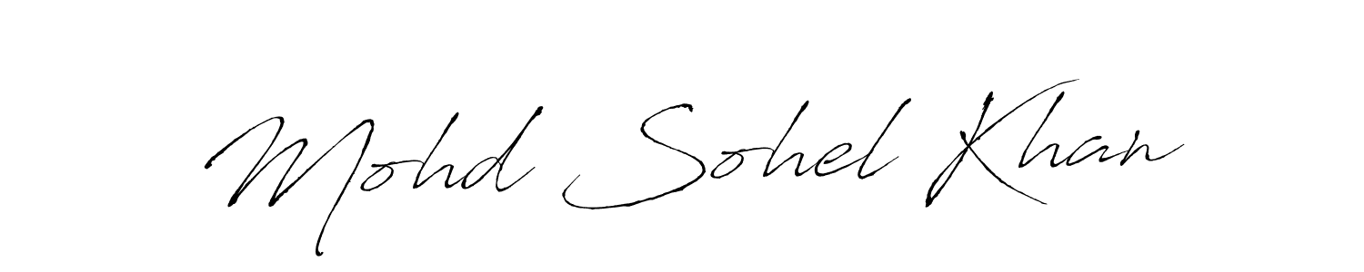Make a beautiful signature design for name Mohd Sohel Khan. With this signature (Antro_Vectra) style, you can create a handwritten signature for free. Mohd Sohel Khan signature style 6 images and pictures png