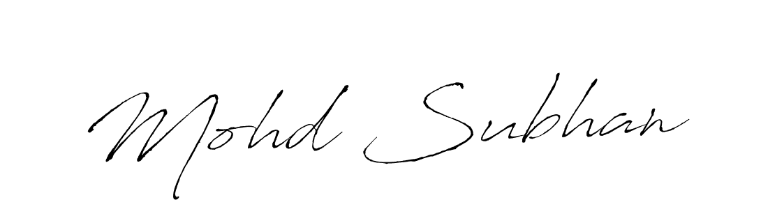 Use a signature maker to create a handwritten signature online. With this signature software, you can design (Antro_Vectra) your own signature for name Mohd Subhan. Mohd Subhan signature style 6 images and pictures png