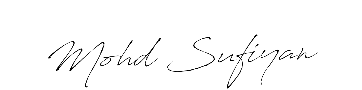 Create a beautiful signature design for name Mohd Sufiyan. With this signature (Antro_Vectra) fonts, you can make a handwritten signature for free. Mohd Sufiyan signature style 6 images and pictures png