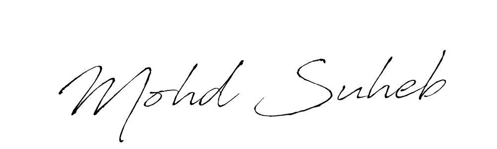 Also we have Mohd Suheb name is the best signature style. Create professional handwritten signature collection using Antro_Vectra autograph style. Mohd Suheb signature style 6 images and pictures png