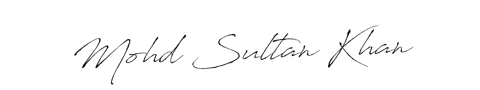 How to make Mohd Sultan Khan name signature. Use Antro_Vectra style for creating short signs online. This is the latest handwritten sign. Mohd Sultan Khan signature style 6 images and pictures png