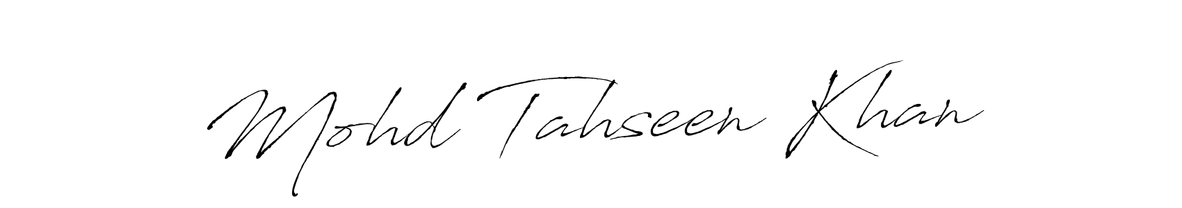 How to make Mohd Tahseen Khan name signature. Use Antro_Vectra style for creating short signs online. This is the latest handwritten sign. Mohd Tahseen Khan signature style 6 images and pictures png