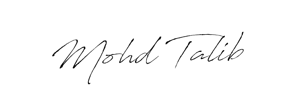 How to make Mohd Talib signature? Antro_Vectra is a professional autograph style. Create handwritten signature for Mohd Talib name. Mohd Talib signature style 6 images and pictures png