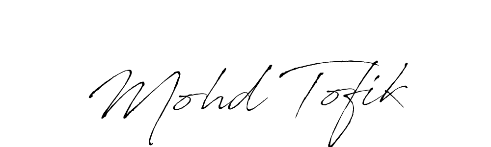 Create a beautiful signature design for name Mohd Tofik. With this signature (Antro_Vectra) fonts, you can make a handwritten signature for free. Mohd Tofik signature style 6 images and pictures png