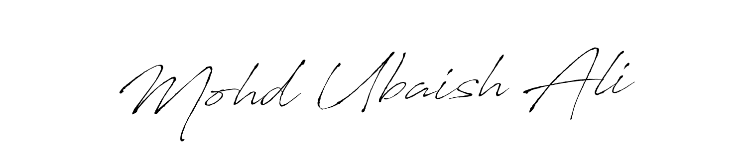 Make a beautiful signature design for name Mohd Ubaish Ali. With this signature (Antro_Vectra) style, you can create a handwritten signature for free. Mohd Ubaish Ali signature style 6 images and pictures png
