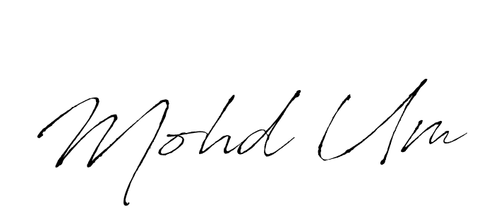 Mohd Um stylish signature style. Best Handwritten Sign (Antro_Vectra) for my name. Handwritten Signature Collection Ideas for my name Mohd Um. Mohd Um signature style 6 images and pictures png