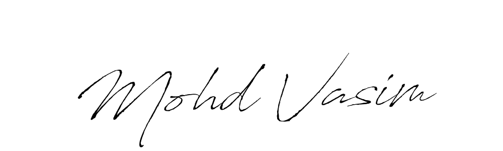 Make a beautiful signature design for name Mohd Vasim. With this signature (Antro_Vectra) style, you can create a handwritten signature for free. Mohd Vasim signature style 6 images and pictures png