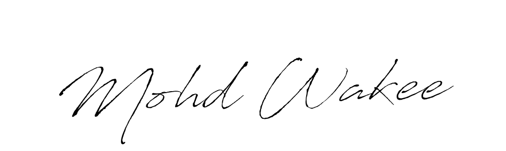 Make a beautiful signature design for name Mohd Wakee. With this signature (Antro_Vectra) style, you can create a handwritten signature for free. Mohd Wakee signature style 6 images and pictures png