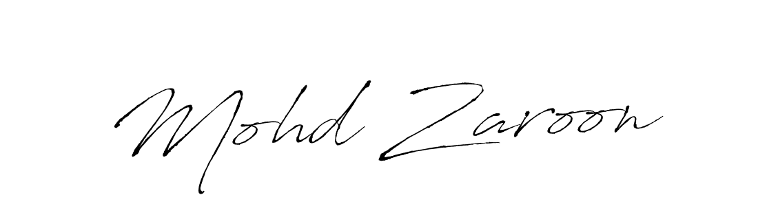 Make a beautiful signature design for name Mohd Zaroon. With this signature (Antro_Vectra) style, you can create a handwritten signature for free. Mohd Zaroon signature style 6 images and pictures png