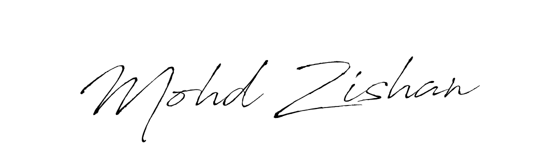 Make a beautiful signature design for name Mohd Zishan. With this signature (Antro_Vectra) style, you can create a handwritten signature for free. Mohd Zishan signature style 6 images and pictures png