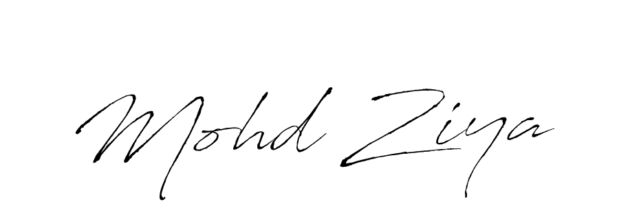 How to make Mohd Ziya signature? Antro_Vectra is a professional autograph style. Create handwritten signature for Mohd Ziya name. Mohd Ziya signature style 6 images and pictures png