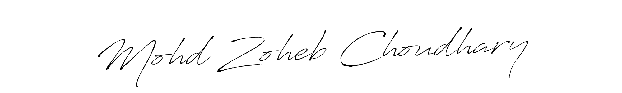 Antro_Vectra is a professional signature style that is perfect for those who want to add a touch of class to their signature. It is also a great choice for those who want to make their signature more unique. Get Mohd Zoheb Choudhary name to fancy signature for free. Mohd Zoheb Choudhary signature style 6 images and pictures png