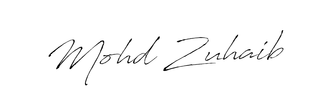 How to make Mohd Zuhaib name signature. Use Antro_Vectra style for creating short signs online. This is the latest handwritten sign. Mohd Zuhaib signature style 6 images and pictures png