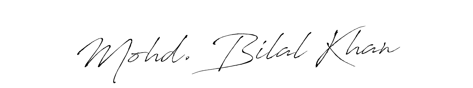 Mohd. Bilal Khan stylish signature style. Best Handwritten Sign (Antro_Vectra) for my name. Handwritten Signature Collection Ideas for my name Mohd. Bilal Khan. Mohd. Bilal Khan signature style 6 images and pictures png