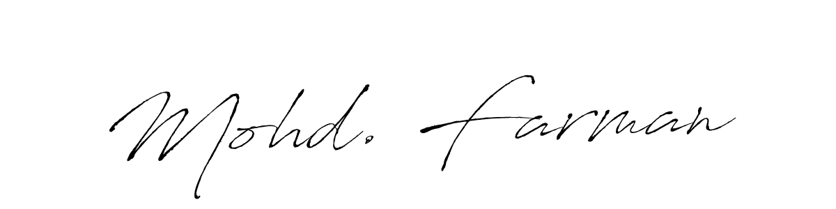 Also we have Mohd. Farman name is the best signature style. Create professional handwritten signature collection using Antro_Vectra autograph style. Mohd. Farman signature style 6 images and pictures png
