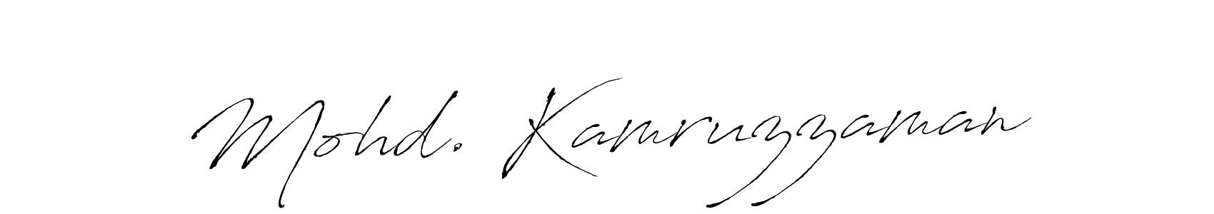 Design your own signature with our free online signature maker. With this signature software, you can create a handwritten (Antro_Vectra) signature for name Mohd. Kamruzzaman. Mohd. Kamruzzaman signature style 6 images and pictures png