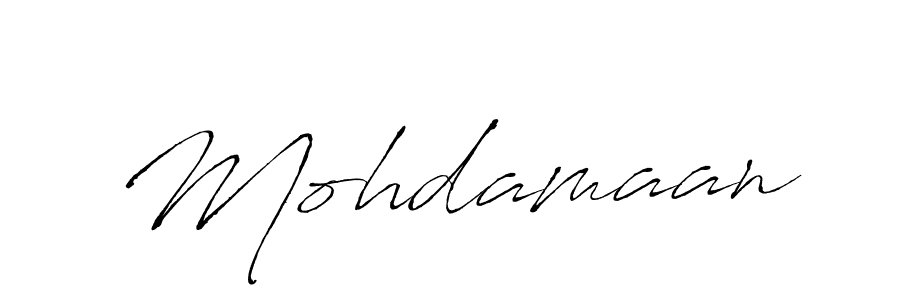 The best way (Antro_Vectra) to make a short signature is to pick only two or three words in your name. The name Mohdamaan include a total of six letters. For converting this name. Mohdamaan signature style 6 images and pictures png