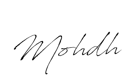 Design your own signature with our free online signature maker. With this signature software, you can create a handwritten (Antro_Vectra) signature for name Mohdh. Mohdh signature style 6 images and pictures png