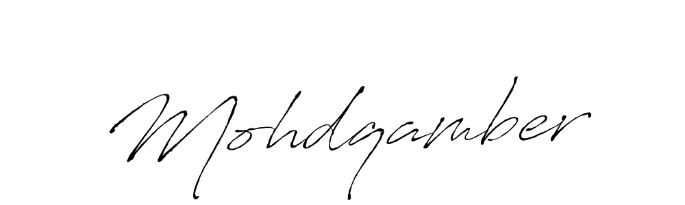 Design your own signature with our free online signature maker. With this signature software, you can create a handwritten (Antro_Vectra) signature for name Mohdqamber. Mohdqamber signature style 6 images and pictures png