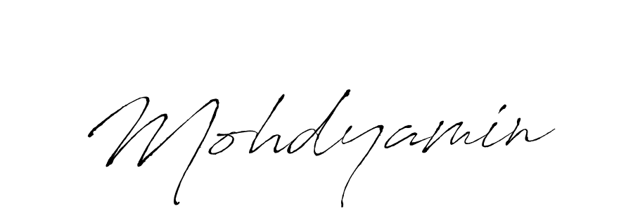 Mohdyamin stylish signature style. Best Handwritten Sign (Antro_Vectra) for my name. Handwritten Signature Collection Ideas for my name Mohdyamin. Mohdyamin signature style 6 images and pictures png