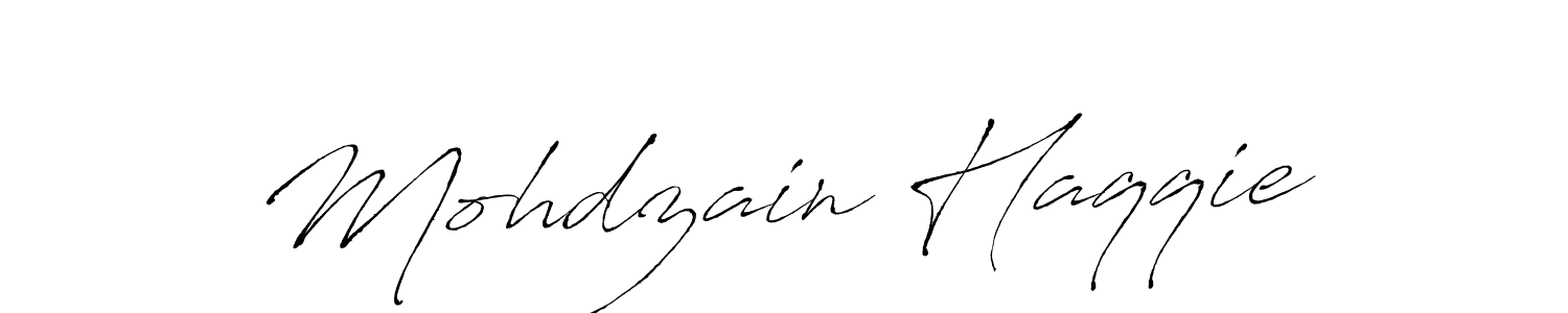 How to make Mohdzain Haqqie signature? Antro_Vectra is a professional autograph style. Create handwritten signature for Mohdzain Haqqie name. Mohdzain Haqqie signature style 6 images and pictures png
