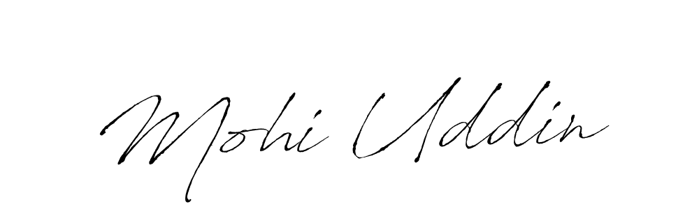 The best way (Antro_Vectra) to make a short signature is to pick only two or three words in your name. The name Mohi Uddin include a total of six letters. For converting this name. Mohi Uddin signature style 6 images and pictures png