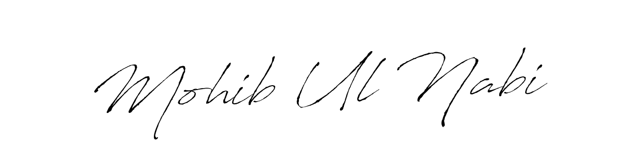 How to make Mohib Ul Nabi name signature. Use Antro_Vectra style for creating short signs online. This is the latest handwritten sign. Mohib Ul Nabi signature style 6 images and pictures png